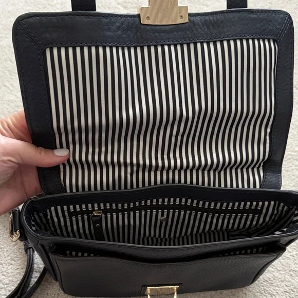 Kate Spade Navy Leather Satchel Bag - Picture 6 of 12